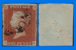 GB 1841-0134, QV 1d Pale Red-Brown Letters O-G SG9 Plate 33 (Spec BS22b), MC Cancel - Gebraucht