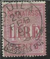 ITALIA REGNO ITALY KINGDOM 1884 SEGNATASSE TAXES DUE TASSE CIFRA NUMERAL LIRE 100 TIMBRATO USED - Postage Due