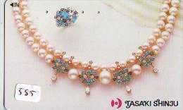 Télécarte Japon (585) JEWELRY- Ring Necklace  Diamond  PEARL -  SCHMUCK  BIJOUX - Bague  Collier  Diamant  PEARL - Moda