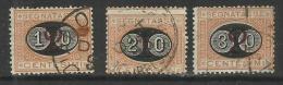 ITALIA REGNO ITALY KINGDOM 1890 1891 SEGNATASSE TAXES DUE TASSE MASCHERINE SERIE COMPLETA COMPLETE SET USATA USED - Taxe