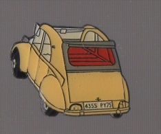 Pin's Voiture Citroen 2 CV Chevaux (décapotable Vue Arriere) - Citroën