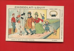 CHOCOLAT LOUIT CHROMO LANGAGE PIERRES PRECIEUSES PIERRE PRECIEUSE BIJOUX  CORAIL NOIR CHANCE MALCHANCE  DANGER - Louit