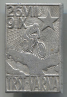 Cycling, Bike, Bicycles - Race, 1945. Trst Italy - Varna Bulgaria, Old Pin, Big Badge - Radsport