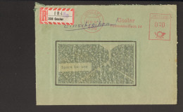 BRD Einschreibebrief Mit R-Zettel Rautenausgabe Von 1964 Aus Goslar Und Zusätzlichem Handstempel Bp - R- & V- Labels