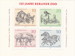 URANGUTANS, PELIKANS, ZEBRA, BULL, MNH **, 1969, BLOCK, GERMANY - Pelícanos