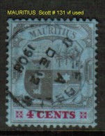 MAURITIUS    Scott  # 131 VF USED - Maurice (...-1967)