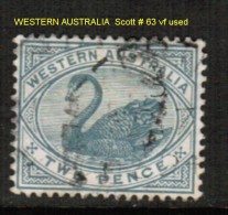 WESTERN AUSTRALIA    Scott  # 63 VF USED - Used Stamps