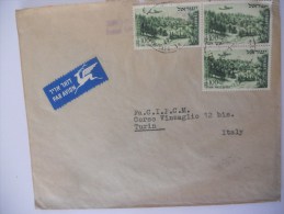 Israel Lettre De Tel Aviv 1952 Pour Torino (trace D Usure ) - Posta Aerea