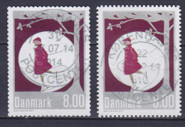 Denmark 2013 Mi. 1759 A, C    8.00 Kr Winter Stamp (From Booklet & Sheet) Both With Deluxe Cancel !! - Used Stamps