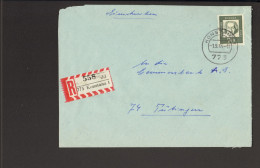 BRD Einschreibebrief Mit R-Zettel Rautenausgabe Von 1964 Aus Konstanz - R- & V- Labels