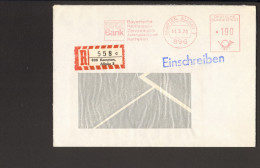 BRD Einschreibebrief Mit R-Zettel Rautenausgabe V.1976 Aus Kempten Allgäu - R- & V- Labels