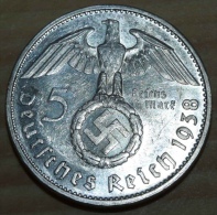 ALLEMAGNE  - 5  REICHSMARK ARGENT 1938 G -Réf.0819WG5M38 - 5 Reichsmark