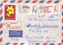 10077. Carta Certificada Aerea GDYNIA (Polonia)  1966 - Cartas & Documentos