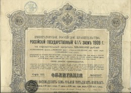 OBLIGATION, SHARE  ---  RUSSIA   --  1909  --  42 Cm X 30 Cm - Russie