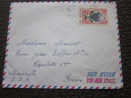 Par Avion De 1952 EX Colonie  Française Lettre Des Cotes  Françaises De Somalis Pr Marseille - Covers & Documents