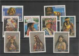 POLYNÉSIE  Année  1985/86/87 **** Visages Polynésiens N° Y/T :230/232-249/251-272/274**  Côte :11,45 € - Unused Stamps