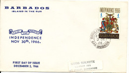 Barbados FDC 2-12-1966 Independence 1966 - Barbados (1966-...)