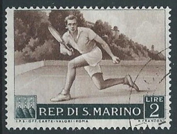 1953 SAN MARINO USATO SPORT TENNIS 2 LIRE - ED788 - Usados