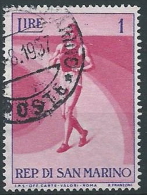 1954-55 SAN MARINO USATO SPORT CORSA 1 LIRA - ED789-3 - Gebraucht