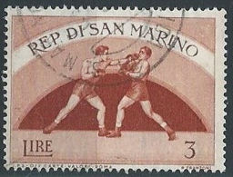 1954-55 SAN MARINO USATO SPORT PUGILATO BOXE 3 LIRE - ED789 - Gebraucht