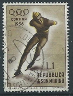 1955 SAN MARINO USATO OLIMPIADI INVERNALI PATTINAGGIO 1 LIRA - ED794 - Usados