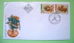 Bulgaria 2005 FDC Cover - Food Flowers Bread Glass - Brieven En Documenten