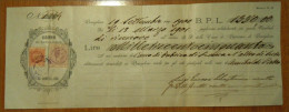 Italy: CCASSA DI RISPARMIO DI RONCAGLIONE  CAMBIALE Letter / Bill With 2 X Fiscal Stamp, 1900 - Steuermarken