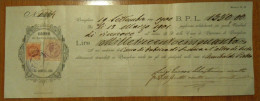 Italy: CCASSA DI RISPARMIO DI RONCAGLIONE  CAMBIALE Letter / Bill With 2 X Fiscal Stamp, 1900 - Fiscali