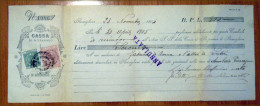 Italy: CCASSA DI RISPARMIO DI RONCAGLIONE  CAMBIALE Letter / Bill With .2 X Fiscal Stamp, 1898 - Fiscaux