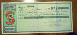 Italy: SINGER   CAMBIALE Letter / Bill With .2 X Fiscal Stamp, 1929 - Fiscale Zegels