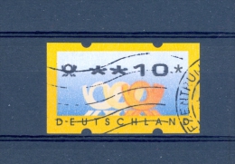 1999 N° 4  ALLEMAGNE FÉDÉRALE DOS N° 1465 DISTRIBUTEURS ROULETTES COR ** 10 *  PHOSPHORESCENT OBLITÉRÉ - Rolstempels