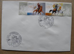 Fdc Special Cancel Cover From Kazakhstan 2009 National Games Animals Horses Horse - Kazachstan