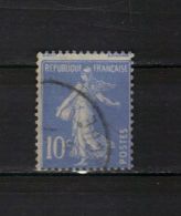 Timbre Semeuse 10 C. Outremer N° 279, Piquage Décalé - Used Stamps