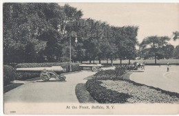 Buffalo NY Early View, The Front - Canons, People 1900s UDB Vintage Postcard New York - Buffalo