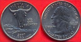 USA 25 Cents 2007 P UNC    MONTANA - 1999-2009: State Quarters