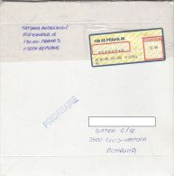 AMOUNT 21, PRAGUE, MACHINE STAMPS ON COVER, 2009, CZECH REPUBLIC - Lettres & Documents