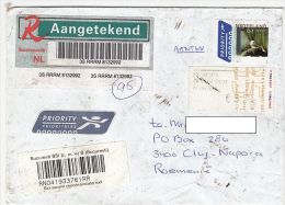 AMOUNT 5.39, MACHINE STAMPS ON REGISTERED COVER, 2004, NETHERLANDS - Brieven En Documenten