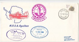 M.V.S.A. AGULHAS, POLAR SHIP, SPECIAL COVER, PENGUIN, POSTED AT SEA, 1990, SOUTH AFRIKA - Navi Polari E Rompighiaccio