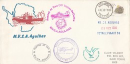 M.V.S.A. AGULHAS, POLAR SHIP, SPECIAL COVER, PENGUIN, POSTED AT SEA, 1989, SOUTH AFRIKA - Navires & Brise-glace