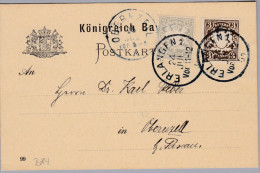 Heimat DE BY ERLANGEN 1901-7-24 Postkarte Mit 2 + 3 Pf. Nach Erlangen - Brieven En Documenten