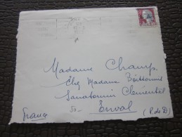 Devant De Lettre D'Algerie Timbre France(Marianne Decaris)surchargé EA Moment Des 1er Jour Indépendance  12-9-1962 BONE - Cartas & Documentos