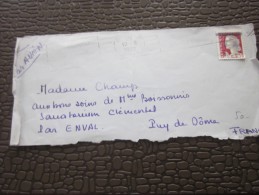 Devant De Lettre D'Algerie Timbre France(Marianne Decaris)surchargé EA Moment Des 1er Jour Indépendance  12-9-1962 BONE - Lettres & Documents