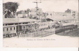 STATION DU CHEMIN DE FER A SUEZ 667 (WAGONS ) - Suez