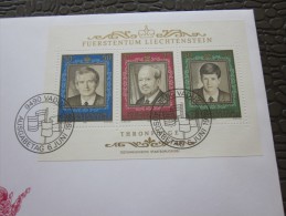 Bloc  Timbre Du  Liechtenstein  Lettre  De VADUZ  Ausgabestag  6 Juin 1984 - Storia Postale