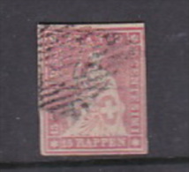 Switzerland 1855 15 Rappen Rose Used - Gebraucht