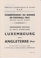 Official Football Programme LUXEMBOURG - ENGLAND World Cup Preliminary 1960 VERY RARE - Abbigliamento, Souvenirs & Varie