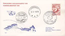 Greenland Hundeslædepost Dog Sledge Post 1970 JAKOBSHAVN Ilulissat RODEBAY - Ok´aitsut Falcophil 1970 Card (Cz. Slania) - Brieven En Documenten