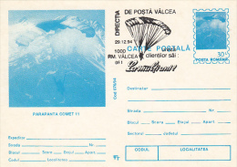 PARACHUTTING, PC STATIONERY, ENTIER POSTAL, 1994, ROMANIA - Fallschirmspringen