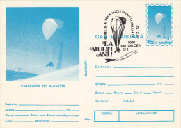 PARACHUTTING, PC STATIONERY, ENTIER POSTAL, 1994, ROMANIA - Parachutisme