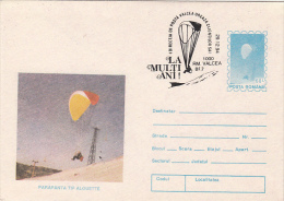 PARACHUTTING, COVER STATIONERY, ENTIER POSTAL, 1994, ROMANIA - Paracaidismo